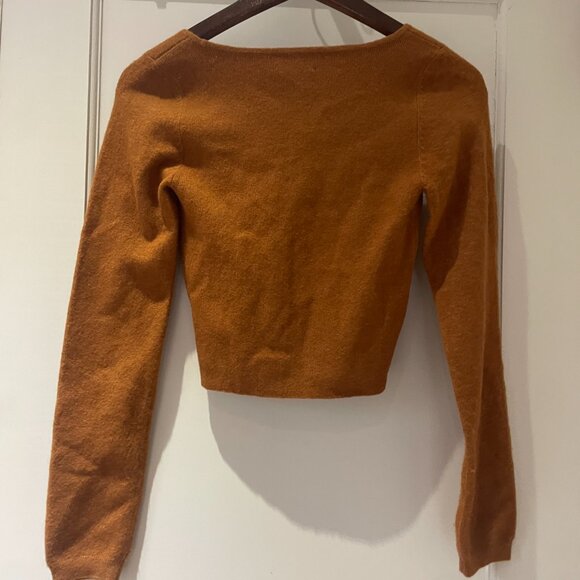 Wilfred Greer Sweater Brown cropped in Tan Small cashmere wool - Picture 4 of 8